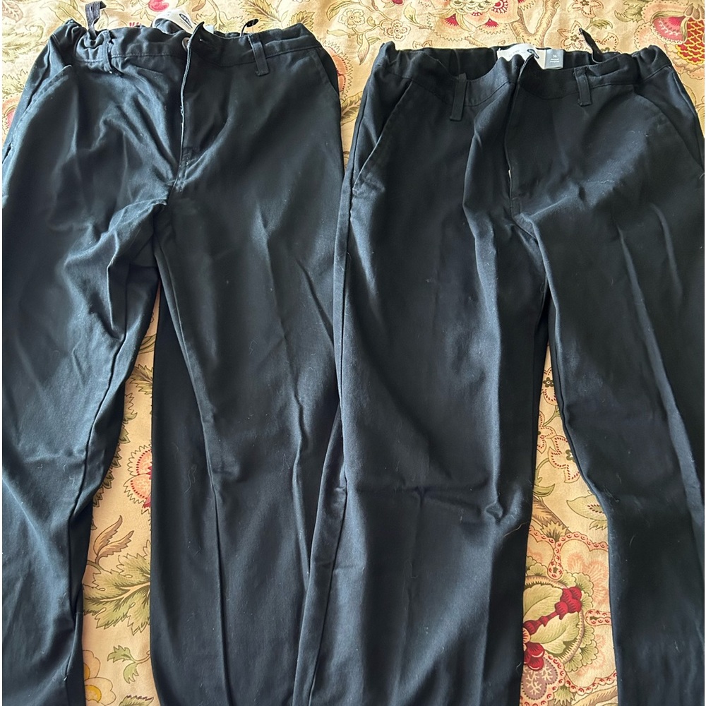 2 Pair Of Boys Old Navy Size 14 Adjustable Black Dress Pants